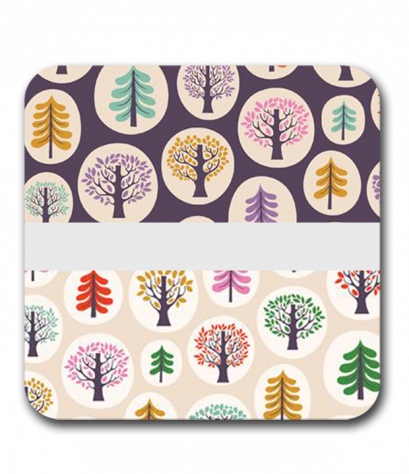 ที่รองแก้วทรงเหลี่ยม Colorful tree MDF Square coaster